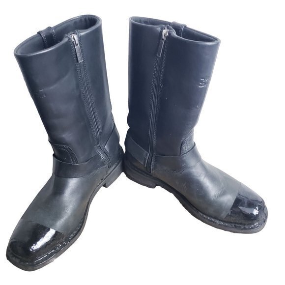 HARLEY DAVIDSON Mens Size 9.5 M Black Hustin Waterproof Motorcycle Riding Boots - Picture 5 of 15